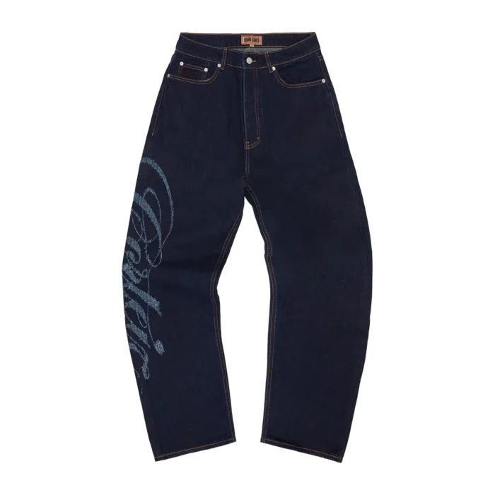 Frayed Denim Baggy Jeans