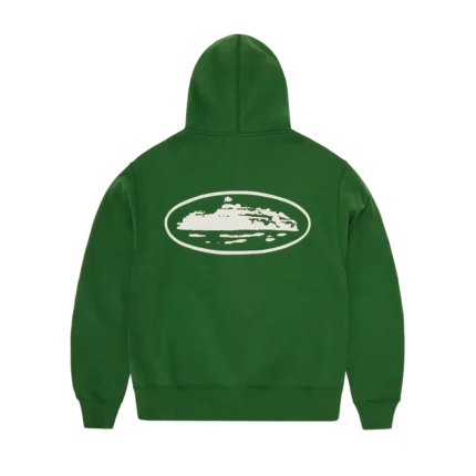ISLAND PUFF PRINT ZIP HOODIE [GREEN] - 1