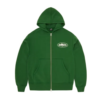 ISLAND PUFF PRINT ZIP HOODIE [GREEN]