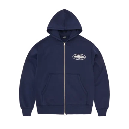 Island Puff Print Zip Hoodie