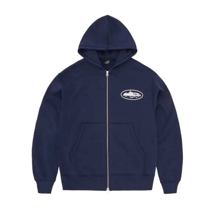 Island Puff Print Zip Hoodie