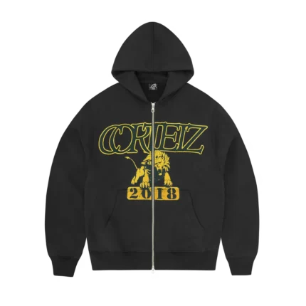 Lion Varsity Zip Hoodie Black