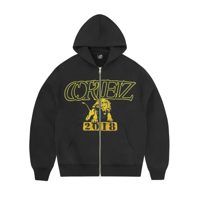 Lion Varsity Zip Hoodie Black